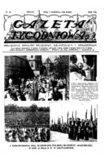 Gazeta Tygodniowa. Poświęcona sprawom religijnym, oświatowym i społecznym,1936, R.7, nr 23