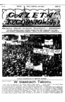Gazeta Tygodniowa. Poświęcona sprawom religijnym, oświatowym i społecznym,1936, R.7, nr 31
