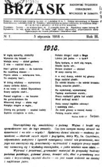 Brzask. Radomski Tygodnik Obrazkowy 1918, R.3, nr 4