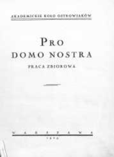 Pro domo nostra : praca zbiorowa