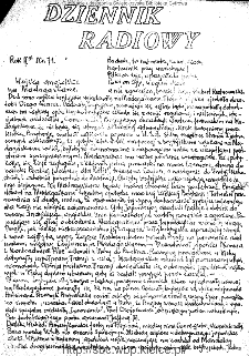 Dziennik Radiowy 1942, nr 71