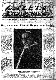 Gazeta Tygodniowa. Poświęcona sprawom religijnym, oświatowym i społecznym,1937, R.8, nr 7