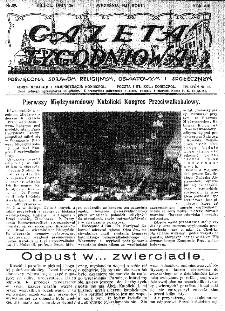 Gazeta Tygodniowa. Poświęcona sprawom religijnym, oświatowym i społecznym,1937, R.8, nr 39