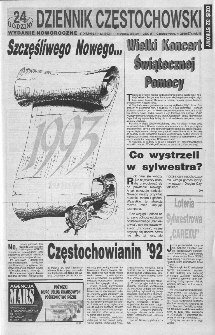 Dziennik Częstochowski : 24 godziny, 1992, R.3, nr 255
