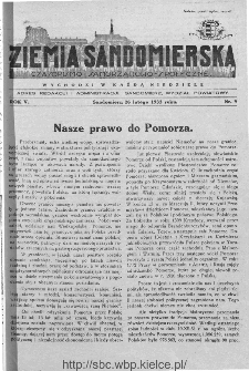 Ziemia Sandomierska. Czasopismo samorządowo-społeczne: tygodnik, 1933, nr 9