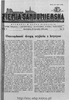 Ziemia Sandomierska. Czasopismo samorządowo-społeczne: tygodnik, 1933, nr 17