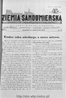 Ziemia Sandomierska. Czasopismo samorządowo-społeczne: tygodnik, 1933, nr 23