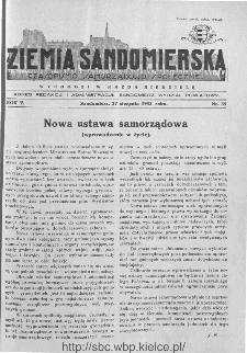 Ziemia Sandomierska. Czasopismo samorządowo-społeczne: tygodnik, 1933, nr 35