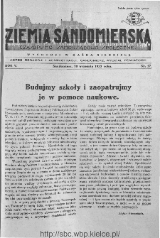 Ziemia Sandomierska. Czasopismo samorządowo-społeczne: tygodnik, 1933, nr 37