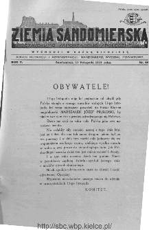 Ziemia Sandomierska. Czasopismo samorządowo-społeczne: tygodnik, 1933, nr 46