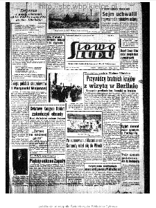 Słowo Ludu : organ Komitetu Wojew&oacute;dzkiego Polskiej Zjednoczonej Partii Robotniczej, 1963, R.15, nr 182
