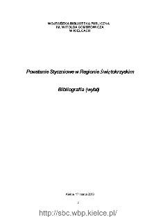 Powstanie Styczniowe w Regionie Świętokrzyskim. Bibliografia (wybór).