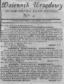 Dziennik Urzędowy Województwa Krakowskiego 1832, nr 4