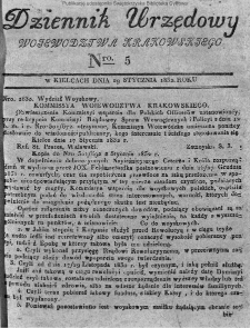 Dziennik Urzędowy Województwa Krakowskiego 1832, nr 5