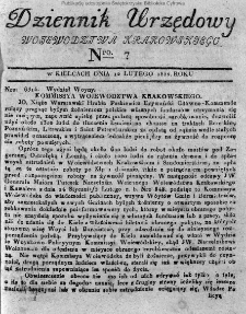 Dziennik Urzędowy Województwa Krakowskiego 1832, nr 7