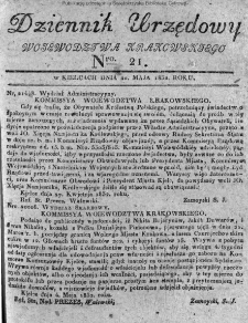 Dziennik Urzędowy Województwa Krakowskiego 1832, nr 21