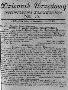 Dziennik Urzędowy Województwa Krakowskiego 1832, nr 26