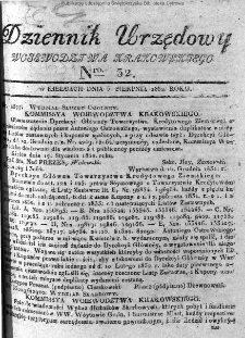 Dziennik Urzędowy Województwa Krakowskiego 1832, nr 32