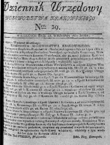 Dziennik Urzędowy Województwa Krakowskiego 1832, nr 39