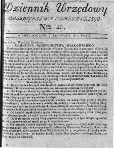 Dziennik Urzędowy Wojew&oacute;dztwa Krakowskiego 1832, nr 45