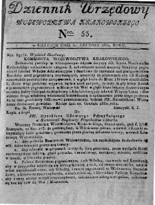 Dziennik Urzędowy Województwa Krakowskiego 1832, nr 53