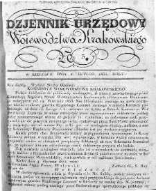 Dziennik Rządowy Województwa Krakowskiego 1834, nr 5