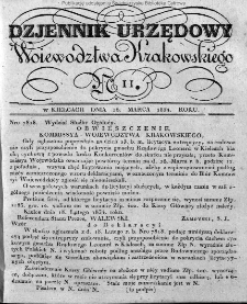 Dziennik Rządowy Wojew&oacute;dztwa Krakowskiego 1834, nr 11