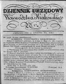 Dziennik Rządowy Województwa Krakowskiego 1834, nr 17