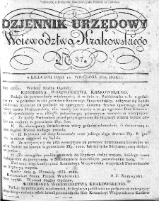 Dziennik Rządowy Wojew&oacute;dztwa Krakowskiego 1834, nr 37
