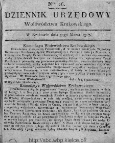 Dziennik Rządowy Wojew&oacute;dztwa Krakowskiego 1816, nr 26