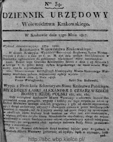 Dziennik Rządowy Wojew&oacute;dztwa Krakowskiego 1816, nr 34