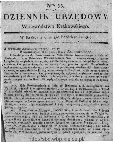 Dziennik Rządowy Wojew&oacute;dztwa Krakowskiego 1816, nr 53
