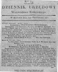 Dziennik Rządowy Wojew&oacute;dztwa Krakowskiego 1816, nr 54