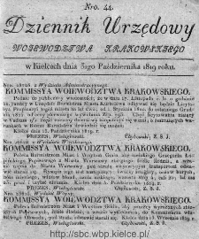 Dziennik Rządowy Wojew&oacute;dztwa Krakowskiego 1819, nr 44