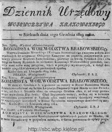 Dziennik Rządowy Wojew&oacute;dztwa Krakowskiego 1819, nr 50