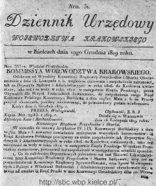 Dziennik Rządowy Wojew&oacute;dztwa Krakowskiego 1819, nr 51