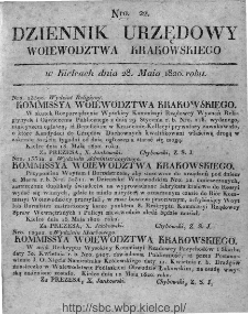 Dziennik Rządowy Wojew&oacute;dztwa Krakowskiego 1820, nr 22