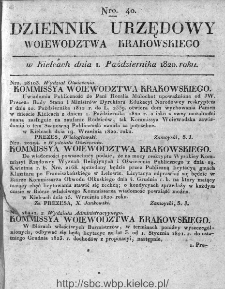 Dziennik Rządowy Wojew&oacute;dztwa Krakowskiego 1820, nr 40