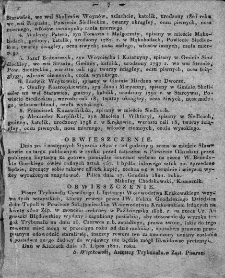 Dziennik Rządowy Województwa Krakowskiego 1822, nr 1