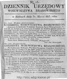 Dziennik Rządowy Województwa Krakowskiego 1823, nr 13