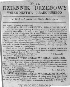 Dziennik Rządowy Województwa Krakowskiego 1823, nr 21