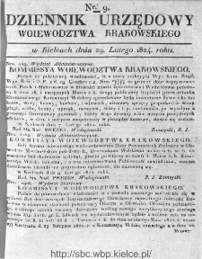 Dziennik Rządowy Wojew&oacute;dztwa Krakowskiego 1824, nr 9