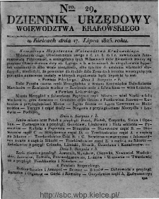 Dziennik Rządowy Wojew&oacute;dztwa Krakowskiego 1825, nr 29