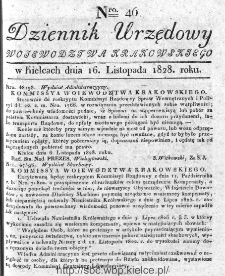 Dziennik Urzędowy Województwa Krakowskiego 1828, nr 46