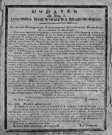 Dziennik Urzędowy Województwa Krakowskiego: dodatek do nr 5, 1826
