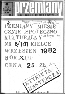 Przemiany : miesięcznik społeczno-kulturalny, 1982, R.13, czerwiec