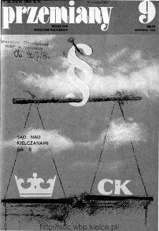 Przemiany : miesięcznik społeczno-kulturalny, 1984, R.15, wrzesień