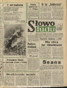 Słowo Ludu : dziennik Polskiej Zjednoczonej Partii Robotniczej, 1990 R.XLI, nr 203 (radomskie pismo codzienne)