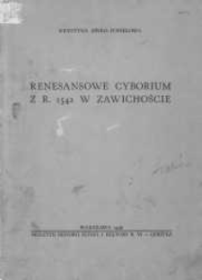 Renesansowe cyborium z r. 1542 w Zawichoście