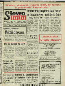 Słowo Ludu : dziennik Polskiej Zjednoczonej Partii Robotniczej, 1991 R.XLII, nr 273 (radomskie pismo codzienne)